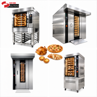 Four à chariot rotatif 5, 10, 15 plateaux, chariot de chargement de pain, machine de boulangerie commerciale complète à convection à air chaud
