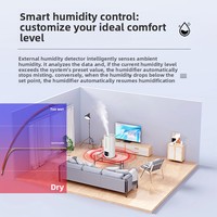 Humidificador de Escritorio Explosions, 5L de Gran Capacidad, Calefacción Inteligente, Funciona con Corriente Alterna, Silencioso, con Función de Temporizador