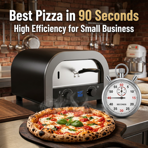 Four à pizza électrique robuste de 13 pouces avec fonction rotative, cuisson rapide en 90 secondes pour la restauration - Product Image 1