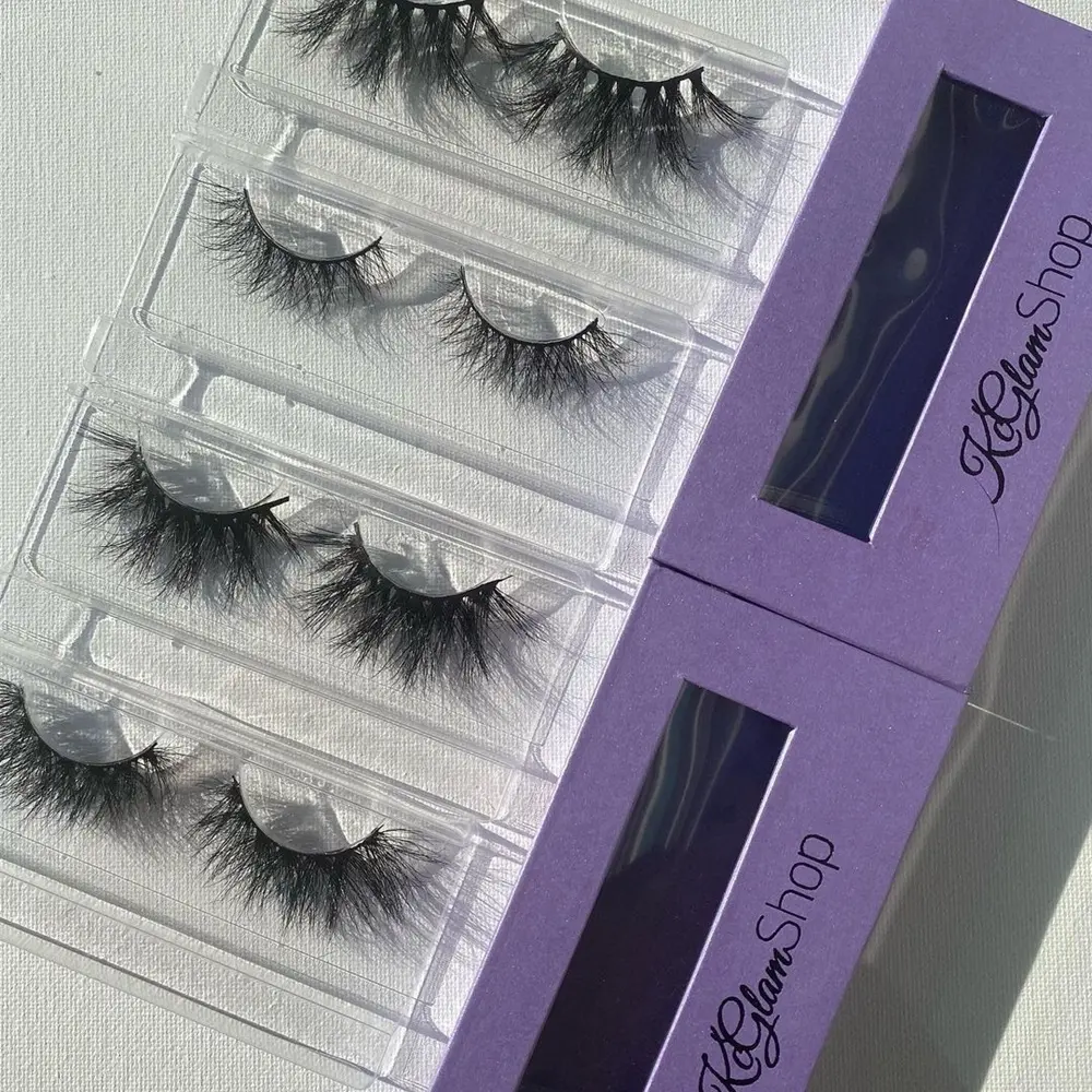 wholesale mink lashes 3d 25mm custom lashbox packaging rodan fields and lash boost purple eyelash pakcage