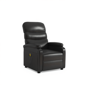 Sillón de masaje para todo el cuerpo, con enchufe de 110-240v, para uso doméstico, cuero sintético negro, comodidad y relajación - Product Image 1