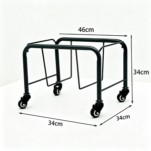 Chariot de courses robuste pour supermarché, grande capacité 340L, roulettes pivotantes silencieuses, chariot d'épicerie pour usage commercial, kit complet - Product Image 5