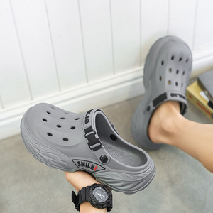 Smile <b>Clogs</b> <b>Men</b> Closed Toe EVA Outsole Breathable Casual Sandals Summer Outdoor Shoes - Product Image 4