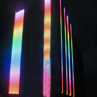 Écran LED flexible en maille P50 pour extérieur, IP65 étanche, transparent, façade média de bâtiment, affichage en grille de pixels