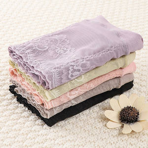 Celana Dalam Pinggang Tinggi Renda Warna Polos Elegan Wanita Pakaian Dalam Katun Organik Pengangkat Pinggul Perut Bernapas - Product Image 3