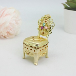 Shinnygifts đồ nội thất độc đáo bàn trang điểm với Gương tay sơn men hộp đính kim loại Jeweled bản lề hộp cho gia đình Quà Tặng - Product Image 6