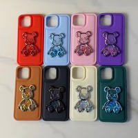 BAILI usine en gros pas cher coussin d'air bouffée couleur gommage TPU Quicksand ours papillon étui de téléphone portable pour Iphone 11 Pro 12 Max