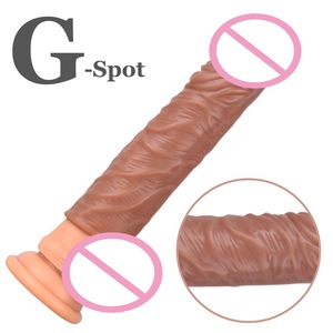 Thực Tế Dương Vật Giả Tay Áo Chất Lỏng Silicone Dildo Bao Cao Su Extender Tái Sử Dụng Bao Cao Su Kích Thước Lớn Người Lớn Đồ Chơi Cho Nam Giới - Product Image 5