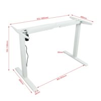 Cadre de bureau électrique moderne à moteur unique, réglable en hauteur sur 2 niveaux, pour position assise ou debout, base de bureau ergonomique en métal pour la maison