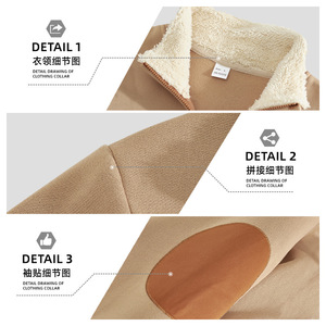 Sudadera de hombre Temu con media cremallera, gris, negro, azul marino, caqui, gris oscuro, poliéster, manga larga, ropa informal DF-39 - Product Image 5