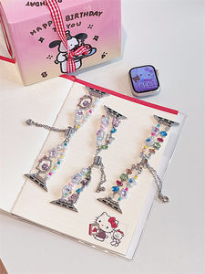 Adecuado para <span class=keywords><strong>Apple</strong></span> <span class=keywords><strong>Watch</strong></span> <span class=keywords><strong>Series</strong></span> 10 9 8 <span class=keywords><strong>7</strong></span> 6 5 4 3 2 Lindas correas de pulsera de perlas 38/40/41/42/44/45/49mm Pulseras - Product Image 5