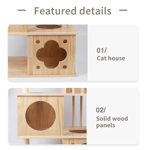 Umweltfreundlicher Moderner Holz-Katzenbaum mit Kratzfunktion von Chinesischem Hersteller - Product Image 5