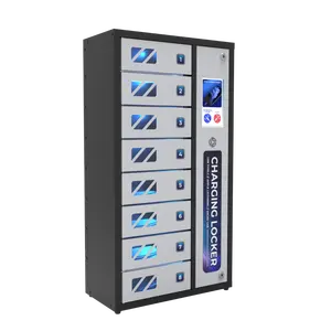 नई आगमन Y2 पावर आरटीए 8 बे मोबाइल चार्ज लॉकर वाणिज्यिक सार्वजनिक स्थानों के लिए स्मार्टफोन के लिए प्रभारी स्टेशन - Product Image 1