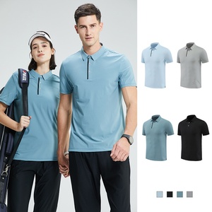 Polo <span class=keywords><strong>de</strong></span> <span class=keywords><strong>golf</strong></span> pour homme JAC22 DK8066 à séchage rapide, couleur unie, respirant, col rabattu, manches courtes - Product Image 4