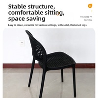 Chaise de salle à manger d'extérieur Xupeng PP empilable, ajourée, de luxe, moderne et minimaliste pour salle à manger, café, balcon, restaurant