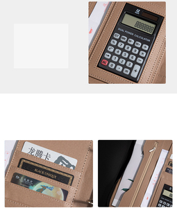 Black A4 Size Notebook Waterproof Portfolio Handle File <strong>Folder</strong> 4 <strong>Ring</strong> <strong>Binder</strong> Tan Document Holder Bag With Clip - Product Image 5
