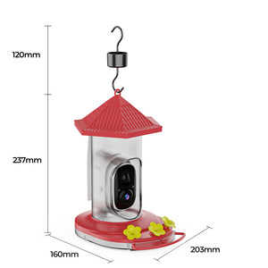 Distributeur d'eau intelligent pour oiseaux, suspendu, étanche, en forme de fleur, alimenté à l'énergie solaire, écologique et élégant, pour l'extérieur, vente en gros - Product Image 2