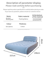 Matelas Gonflable Pliable sur Mesure Taille Queen avec Pompe Intégrée et Fonction Massage, Design Contemporain pour Usage Domestique