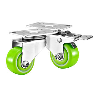 1,5 Zoll leichter Edelstahl Jinzuan PU-Nachlauf Anti-Rost-Möbel räder Nachlauf Wasserdicht Kleine SUS 304 Rollen - Product Image 6