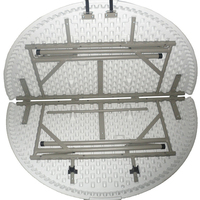 Support d'extérieur rond et pliable, fournitures de fabrication chinoise, table et chaises pliantes, en plastique, pour la maison, les hôtels, 1 pièce