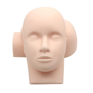 Silicone Mannequin Head with Removable Eyelids <b>Lash</b> Training Pad <b>Kit</b> for Extension Practice - Product Image 3