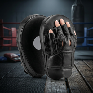Guantes de cuero de medio dedo para entrenamiento de boxeo, uso en gimnasio, unisex, color negro, precio al por mayor, gran venta. - Product Image 2