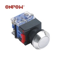 Masse sortie ONPOW LAS0-K-11P (CE, ROHS) 22mm/25mm 1NO1NC métal actionneur en plastique momentané bouton poussoir 12v