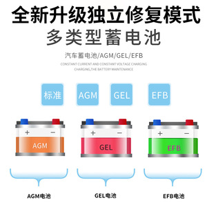 Cargador de batería de coche, 12V, 24V, control de voltaje enchufable para batería estándar con puerto USB tipo A - Product Image 1