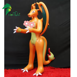 Dragon gonflable sur pied personnalisé, dragon gonflable de dessin animé en PVC, dragon orange gonflable avec queue de <span class=keywords><strong>flamme</strong></span> - Product Image 3
