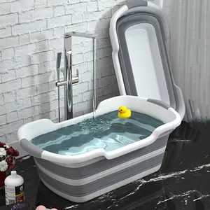 Wholesale bathtub baby big size-Baby foldable bathtub plastic child size bath tub baby folding bathtub for baby