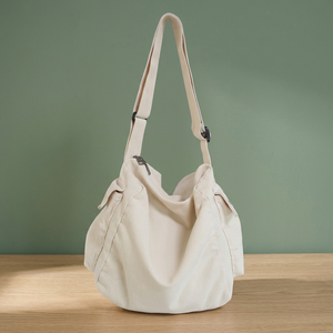 High Quality Custom Geometric Bohemian Style Women's Cotton Messenger Tote <b>Bag</b> with Zipper Closure <b>Medium</b> <b>Size</b> for Daily Travel - Product Image 1