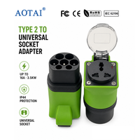 Station de recharge pour véhicules électriques AOTAI Type 2 vers prise universelle, adaptateur multi-standards pour moto, scooter, tricycle électrique