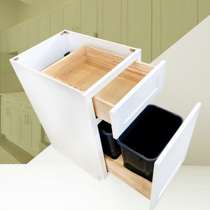 Armoires Américaines Pour Entrepreneurs Meubles Armoire de Cuisine Blanc Shaker Bois U.S. Standard Trash Cabinet Prêt à Assembler - Product Image 1