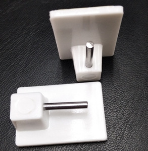 Ganchos Utilitarios de Acero Inoxidable Transparente Blanco de Alta Resistencia de 24 mm x 17 mm con Tiras Adhesivas, Ganchos de Pared Sin Herramientas para Colgar - Product Image 3