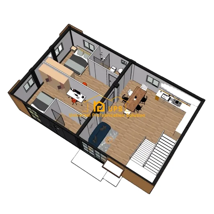 2020 UPS neue tech schnelle projekt bau fertige container immobilien hergestellt haus pläne