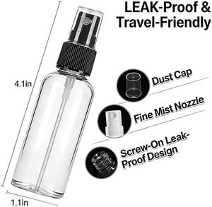 High-capacity 100ml 120ml 150ml <b>200ml</b> 250ml 500ml clear White Amber Blue PET Plastic Cosmetic Packaging Spray <b>Bottle</b> - Product Image 2