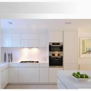 Ais Modern tasarımlar yüksek son ekonomik özel mobilya çin'den kullanılan küçük tam <span class=keywords><strong>L</strong></span> şekilli melamin mutfak dolapları - Product Image 6