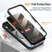 Funda Magnética de Vidrio Templado de Doble Cara JUNBO 9H para iPhone 18 17 16 15 Pro Max, Protección Total a Prueba de Golpes y Arañazos