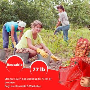 Huamaohengchun Paquete de 24 Bolsas de Malla Duraderas de 31''x20'' para Cebollas, Reutilizables con Cordón, Material LDPE, Bolsas de Almacenamiento para Cebollas y Verduras - Product Image 3