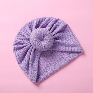 Gorros de Estilo Europeo Americano, Suaves, Tejidos Tipo Waffle, Turbantes, Diademas <span class=keywords><strong>para</strong></span> Bebés Niñas - Alta Calidad, 14 Colores, Logotipo Personalizado - Product Image 6