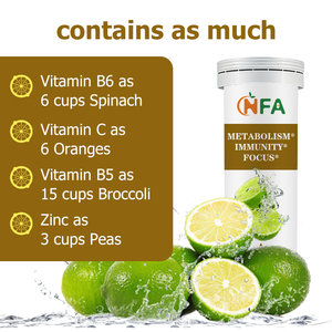 Factory Direct Lemon Lime Naturai Flavor Effervescent <b>Tablets</b> With Vitamin B12 Promotes Sharper Focus Enhances Immunity - Product Image 3