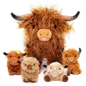 Realista escocés Highland <span class=keywords><strong>vaca</strong></span> peluche suave granja ganado muñeca niños niñas ODM bebé regalos al por mayor Highland <span class=keywords><strong>vaca</strong></span> juguetes de peluche - Product Image 4