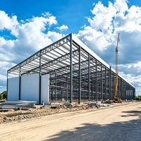 Entrepôt préfabriqué moderne à faible coût en structure acier avec poutre en H robuste pour l'élevage de porcs, bovins et volailles