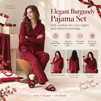 Ensemble de pyjama en coton modal tricoté doux, confortable, décontracté, durable et lavable, haut de gamme, sur mesure pour femmes