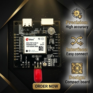 บอร์ด ZED-F9P-01B-01 RTK GNSS GPS/GLONASS/BDS/Galileo ความแม่นยำสูง ขนาด 43x43 มม. สำหรับการทำแผนที่ ZED-F9P-01B-01 ZED-F9P ระดับเซนติเมตร - Product Image 1