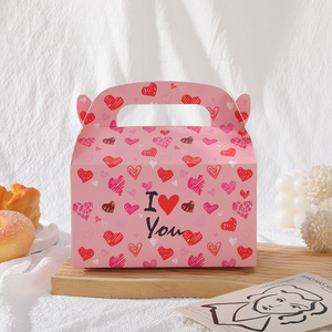 Boîte à nœud rose - Boîte cadeau idéale pour une fête d'anniversaire de fille. Petit et élégant, avec une couverture en papier de bonbons fraîche et magnifique - Product Image 5
