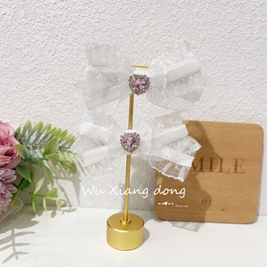 Pinza para el pelo con forma de corazón rosa de diamantes de imitación, estilo hada, para mujer, pinza para flequillo, pinza para frente, pinza de pico de pato, pinza lateral, accesorio para el cabello - Product Image 4