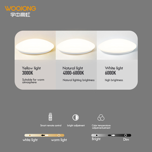 Plafonnier LED WOOJONG à haute luminosité pour <span class=keywords><strong>salle</strong></span> <span class=keywords><strong>de</strong></span> <span class=keywords><strong>bain</strong></span>, <span class=keywords><strong>spot</strong></span> 5 CCT AC120V CRI90 27W IP44 en aluminium, design moderne - Product Image 2