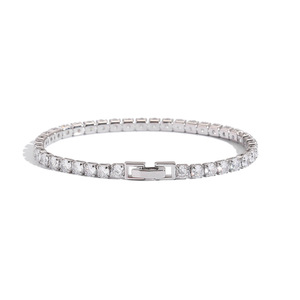 Streetwear Brass Easy-Clasp Tennis Bracelet 3mm/4mm/5mm Single Row Zircon Hip Hop Trendsetters - Product Image 6