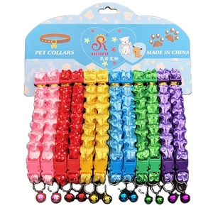 Collar para Perro Pequeño con Campana, Collares para Cachorros Coloridos, Collares para Perro con Flores de Nailon Suave al por Mayor - Product Image 1